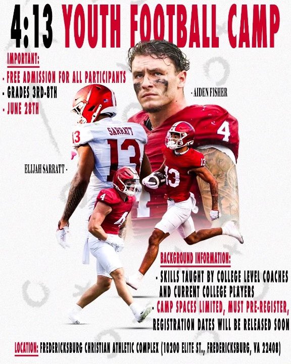 Calling all 540 area athletes grades 3-8, come join us June 28th to compete, sharpen your skills and learn from some of the areas best coaches and players! Registration opens June 1st at 10am!