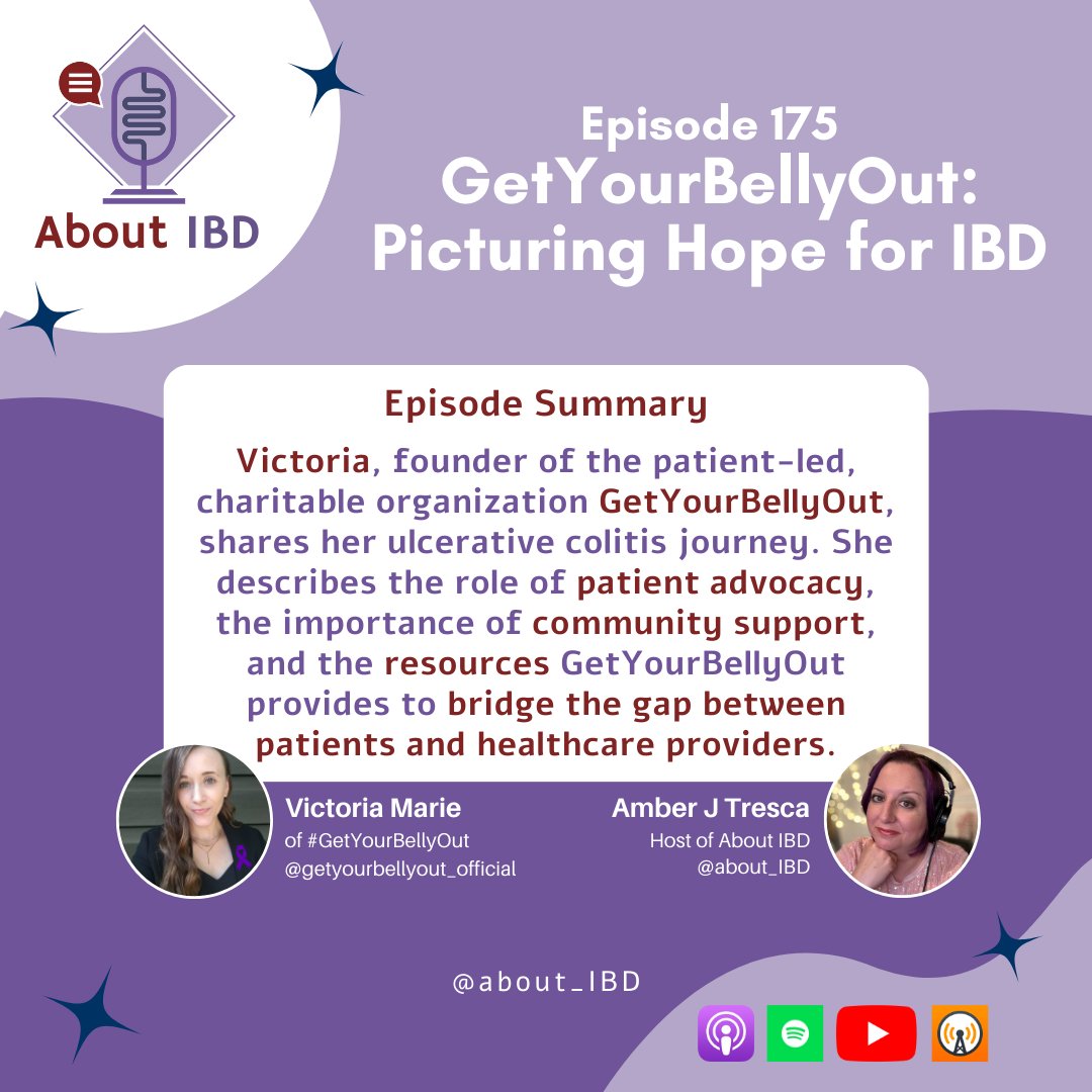 About IBD: Amber-Writer, Journalist, Podcast Host (@aboutibd) on Twitter photo 🎉 Cheers to 11 yrs of #GetYourBellyOut!🎈 I welcome <a href="/colitisandme/">Victoria Marie</a> of <a href="/GetYourBellyOut/">#GetYourBellyOut</a> to #AboutIBDPodcast Ep 175! We talk beginnings and endings in the #IBD community & how we make decisions on projects, opportunities, and challenges. In #podcast apps, or bit.ly/AIBD175 🎉 Cheers to 11 yrs of #GetYourBellyOut!🎈 I welcome <a href="/colitisandme/">Victoria Marie</a> of <a href="/GetYourBellyOut/">#GetYourBellyOut</a> to #AboutIBDPodcast Ep 175! We talk beginnings and endings in the #IBD community & how we make decisions on projects, opportunities, and challenges. In #podcast apps, or bit.ly/AIBD175