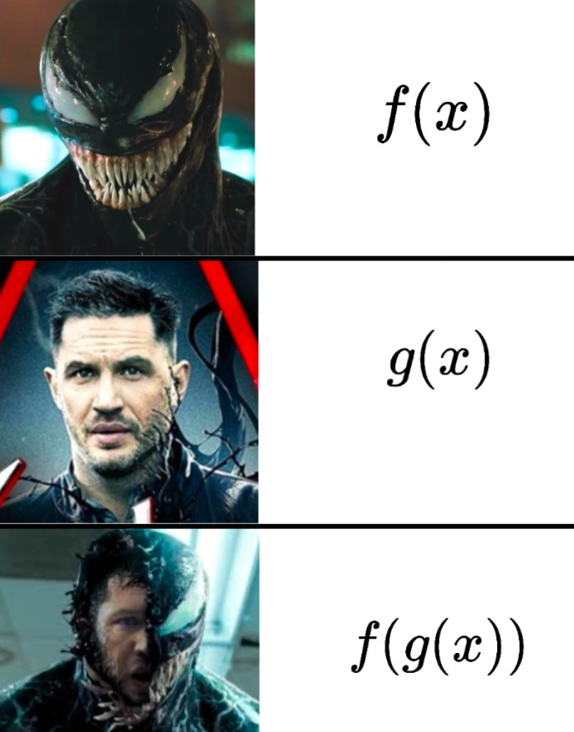 TheMathFlow's tweet image. This is how the composition of functions works.😂