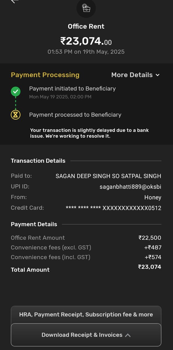 hkataria29's tweet photo. Very bad experience with @Housing  I make a  payment via Rent pay on 19th of May and still I am waiting for my payment and your support team didn't respond properly.Very bad Experience with @Housing. I want my money back now. Waiting  from 3 days @RBI  please Help in this matter https://t.co/D6pEyFCDWT