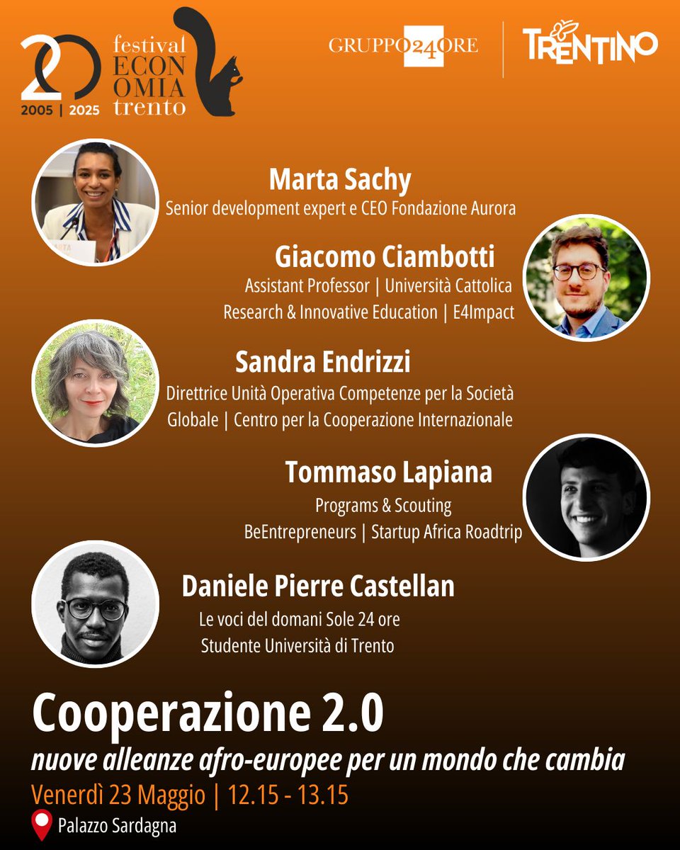Beentrepreneurs (@beentrepreneur5) on Twitter photo 🌍 Domani 23/5 saremo al <a href="/economicsfest/">Festival Economia Trento</a> di #Trento!
Parteciperemo al panel "Cooperazione 2.0" per raccontare #BeeEntrepreneurs e il progetto <a href="/StartAfricaRoad/">StartupAfricaRoadtrip</a>: innovazione e alleanze afro-europee in un mondo che cambia
📍 12:15 – Palazzo Sardagna
🔗Info: festivaleconomia.it 🌍 Domani 23/5 saremo al <a href="/economicsfest/">Festival Economia Trento</a> di #Trento!
Parteciperemo al panel "Cooperazione 2.0" per raccontare #BeeEntrepreneurs e il progetto <a href="/StartAfricaRoad/">StartupAfricaRoadtrip</a>: innovazione e alleanze afro-europee in un mondo che cambia
📍 12:15 – Palazzo Sardagna
🔗Info: festivaleconomia.it