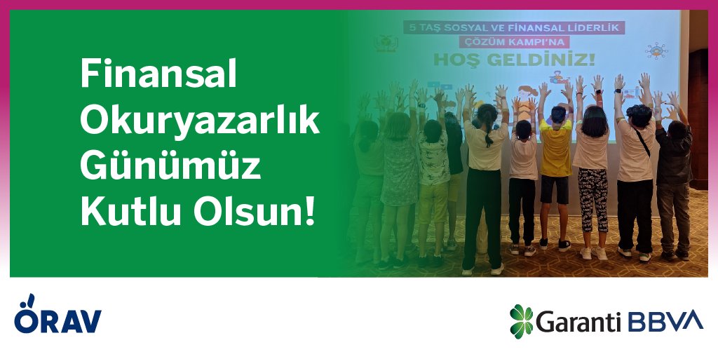 Bugün Finansal Okuryazarlık Günü!🎉

ÖRAV olarak, finansal okuryazarlığın çok erken yaşlarda edinilmesi gereken bir beceri olduğuna inanıyoruz.

Bu inançla, kurucumuz ve daimi destekçimiz <a href="/GarantiBBVA/">Garanti BBVA</a> iş birliğinde hayata geçirdiğimiz 5 Taş Sosyal ve Finansal Liderlik Programı
