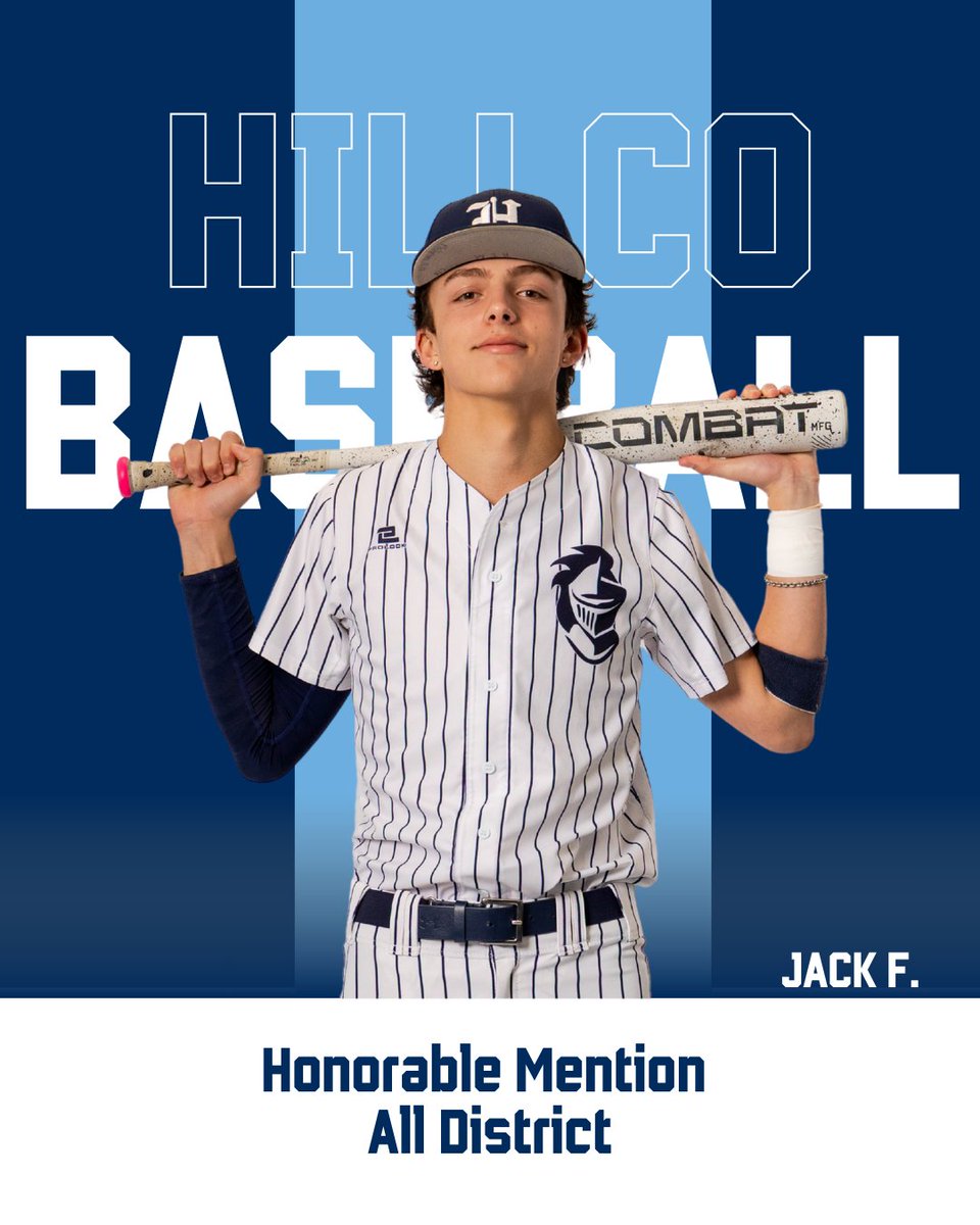 Congratulations to members of our Area Finalist and District Champion Baseball Team as they racked up post season awards. We are all so proud of you and what the team accomplished this season! Go, Knights! #HillCoAthletics