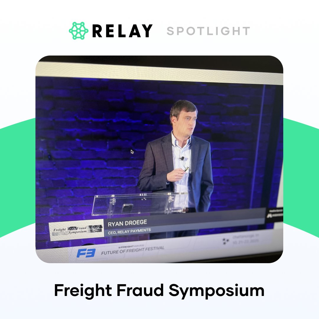 Relay Payments (@relaypayments) on Twitter photo Thanks to <a href="/FreightWaves/">FreightWaves</a> for having <a href="/RelayPayments/">Relay Payments</a> at last week's Freight Fraud Symposium. π
It's always an honor to get to talk about how #digitalpayments have transformed the landscape for #fuelfraudβ½ & sharing the stage with other industry experts was an absolute pleasure! Thanks to <a href="/FreightWaves/">FreightWaves</a> for having <a href="/RelayPayments/">Relay Payments</a> at last week's Freight Fraud Symposium. π
It's always an honor to get to talk about how #digitalpayments have transformed the landscape for #fuelfraudβ½ & sharing the stage with other industry experts was an absolute pleasure!