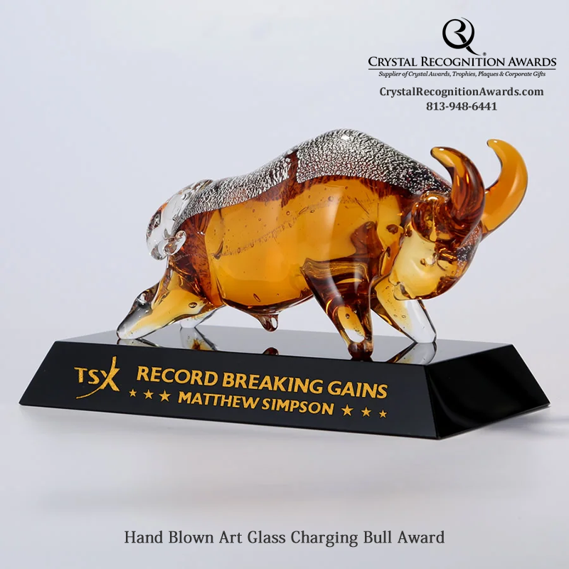awardstrophyusa's tweet photo. This Hand Blown #ArtGlass Charging #Bull #Award embodies the spirit of strength, power and determination. Great for hard-working employees and leaders https://t.co/3rPZavlutc

#RagingBull #chargingbulll #glassawards #artglassawards #artglassforsale #awards #trophy #trophies https://t.co/5KyLlsrwVK