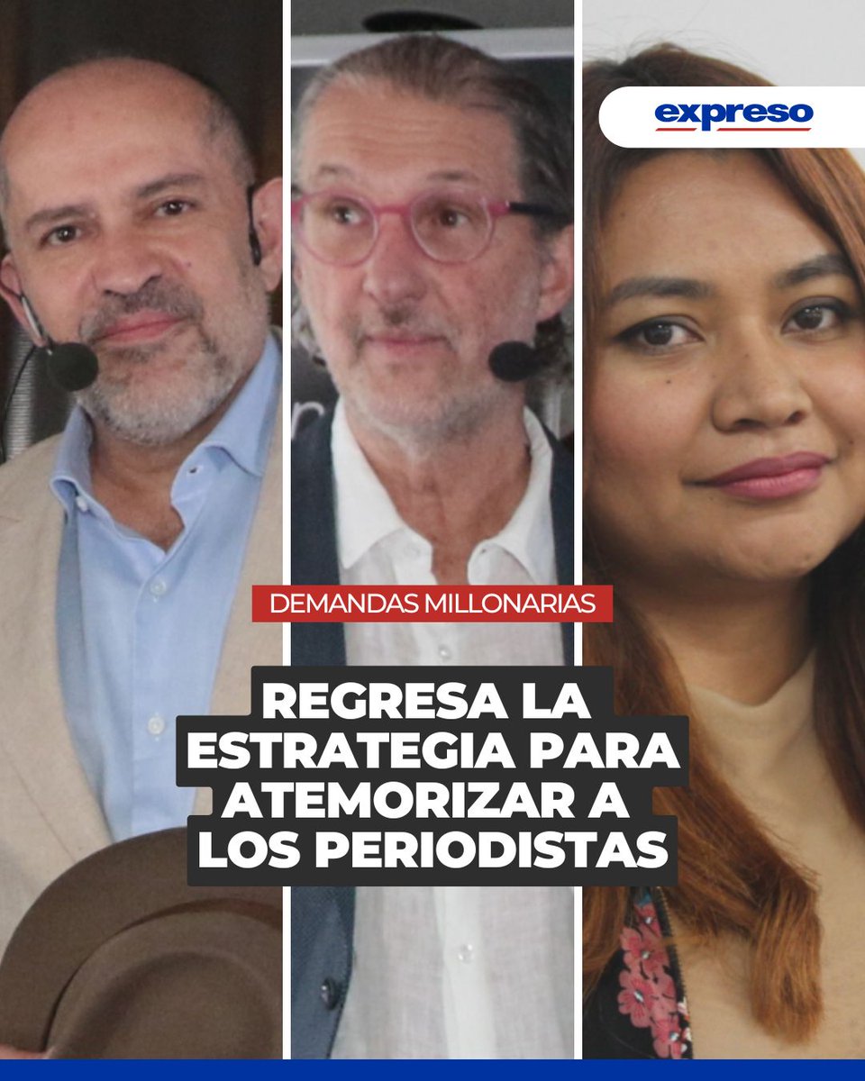 Bibian Hernández, procesada por lavado de activos, demanda a periodistas y columnistas de EXPRESO como estrategia similar a la usada por Xavier Jordán para intentar atemorizar con millonarias demandas judiciales.

¿La razón?👉bit.ly/45pcGZB