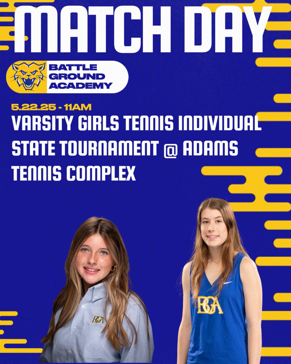 BGASports's tweet image. Girls tennis sends one doubles teams to the girls individual state tournament today!

#Conquerandprevail #BGAtennis
