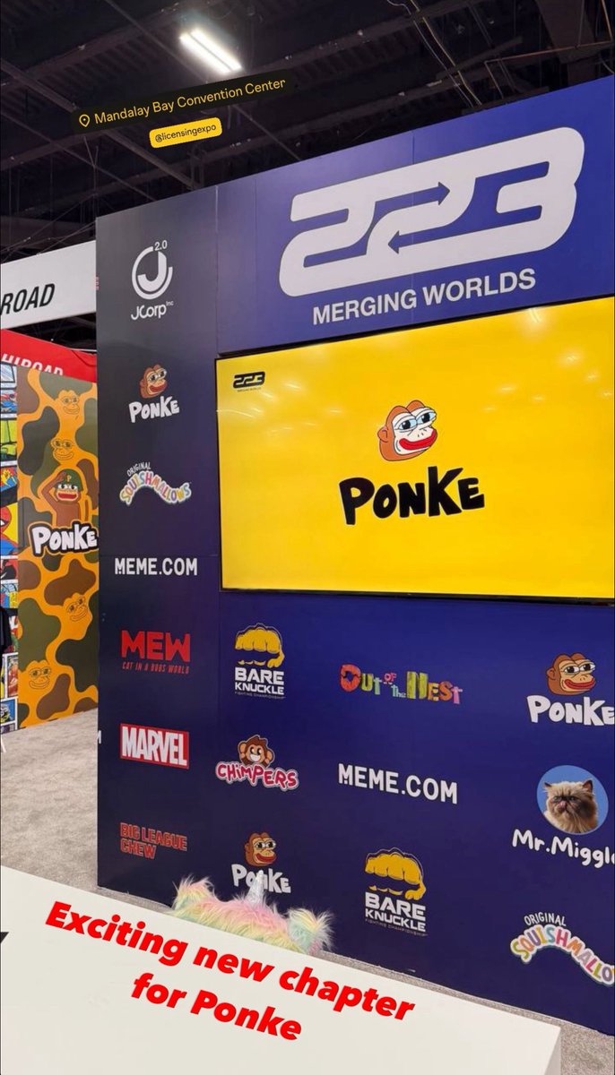 The Meme Boy (@grokingofmeme) on Twitter photo $PONKE making a presence at the Licensing Expo in Las Vegas!
@Ponkesol next to giants like <a href="/Marvel/">Marvel Entertainment</a>!
Very proud of this team! 👏🏻👏🏻
$PONKE IS A BRAND. $PONKE making a presence at the Licensing Expo in Las Vegas!
@Ponkesol next to giants like <a href="/Marvel/">Marvel Entertainment</a>!
Very proud of this team! 👏🏻👏🏻
$PONKE IS A BRAND.