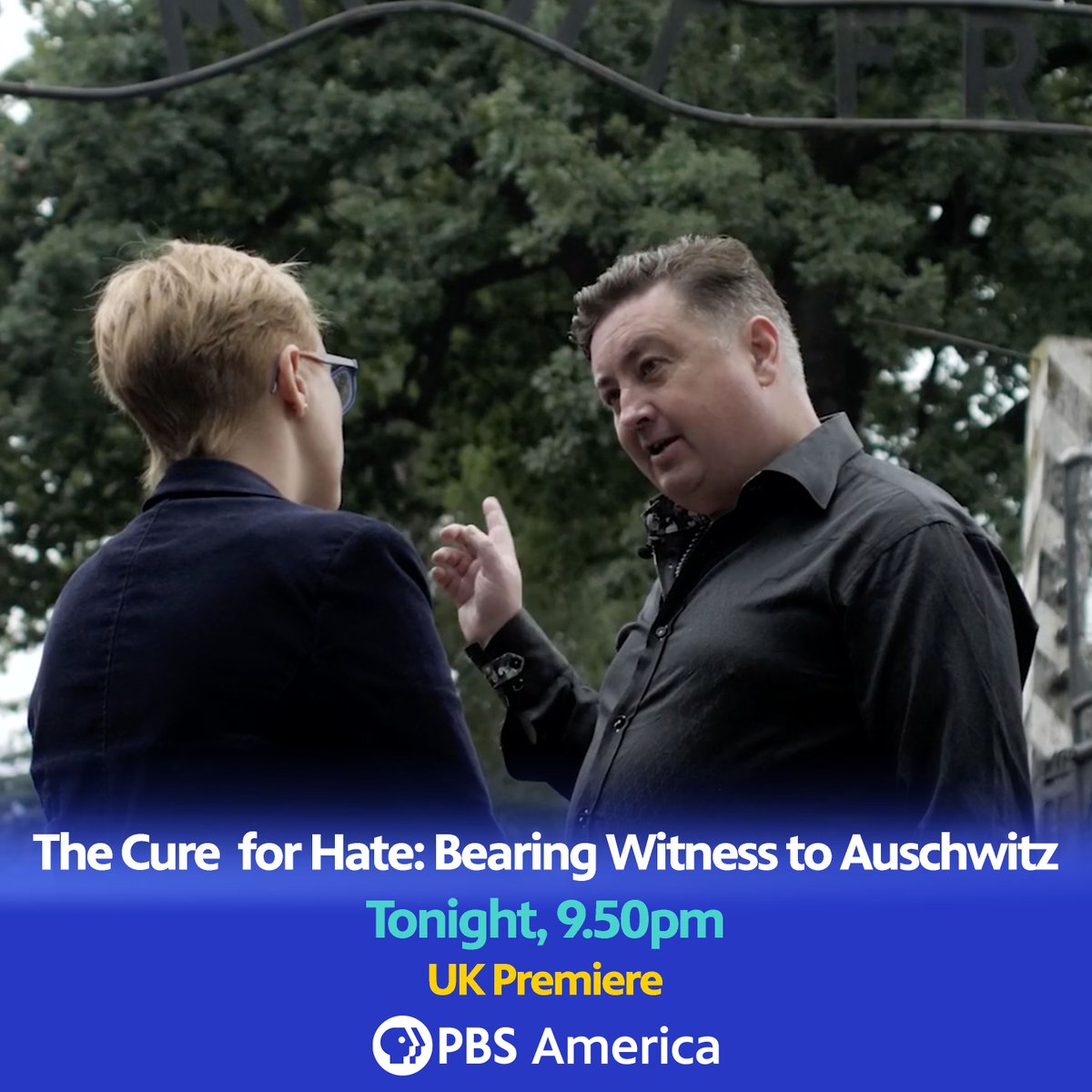 The Cure for Hate: Bearing Witness to Auschwitz
Don't Miss Tonight, 9.50pm | UK Premiere

Tony McAleer is a former skinhead and Holocaust denier. Aware and ashamed of  the hate he once promoted,Tony travelled to the Auschwitz death camp in Poland - what did he discover?