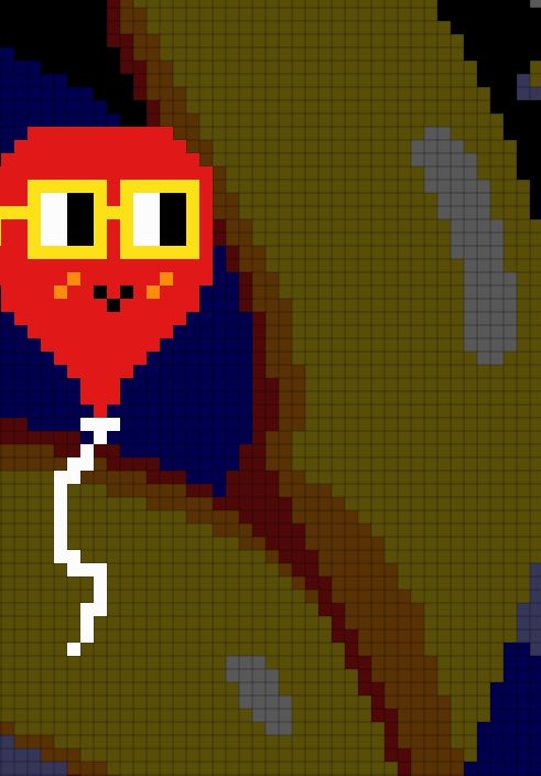 Day 652: Nouns ❤️ <a href="/basepaint_xyz/">BasePaint</a> 

I really like colorful canvas, Hope everyone my balloon 🎈