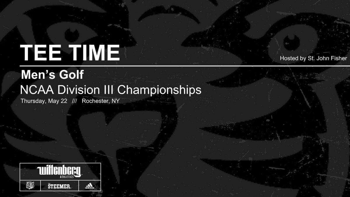 Wittenberg Athletics (@wittathletics) on Twitter photo ๐จ: TEE TIME
๐: <a href="/WittenbergGolf/">Wittenberg Golf</a>
โณ๏ธ: NCAA Division III Championships - Hosted by St. John Fisher
๐: Midvale Country Club & Irondequoit Country Club - Rochester, NY
#TigerUp ๐จ: TEE TIME
๐: <a href="/WittenbergGolf/">Wittenberg Golf</a>
โณ๏ธ: NCAA Division III Championships - Hosted by St. John Fisher
๐: Midvale Country Club & Irondequoit Country Club - Rochester, NY
#TigerUp