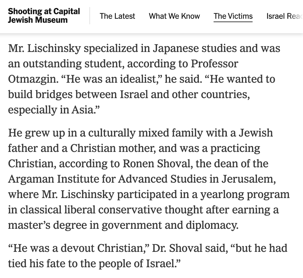 matthewschmitz's tweet image. One of the victims of the anti-semitic attack in DC was a devout Christian