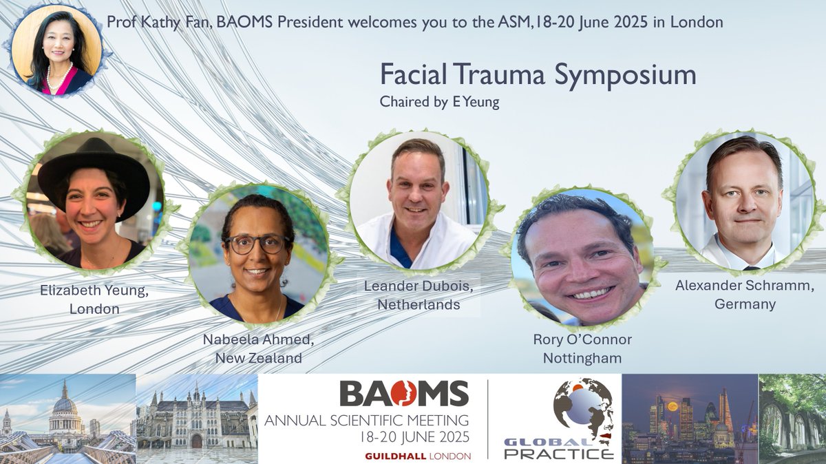 BAOMS (@baomsofficial) on Twitter photo The #FacialTrauma #Symposium at #BAOMS will be chaired Liz Yeung, with Nabeela Ahmed, Leander Dubois, Rory O'Connor and Alexander Schramm. There is still time to register: baoms.org.uk/professionals/…
#omfs #conference #GlobalPractice
<a href="/KathyFanSurgeon/">Prof KathyFan PhD, FRCSEd, FDS RCSEng, FRCS OMFS</a> , <a href="/jtg_baoms/">Junior Trainee Group - BAOMS</a>, <a href="/FitOmfs/">OMFS FiT</a> The #FacialTrauma #Symposium at #BAOMS will be chaired Liz Yeung, with Nabeela Ahmed, Leander Dubois, Rory O'Connor and Alexander Schramm. There is still time to register: baoms.org.uk/professionals/…
#omfs #conference #GlobalPractice
<a href="/KathyFanSurgeon/">Prof KathyFan PhD, FRCSEd, FDS RCSEng, FRCS OMFS</a> , <a href="/jtg_baoms/">Junior Trainee Group - BAOMS</a>, <a href="/FitOmfs/">OMFS FiT</a>