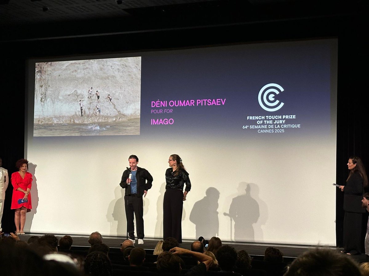 JulienNoronha's tweet photo. Hier soir, au @Festival_Cannes, @Yuliaevina Bhara et Josée Dehaies ont remis le prix de la French Touch de soutien à l’industrie cinématographique à Deni Oumar Pitsaev pour son long-métrage Imago 🎬 👏

La remise de ce prix clôt notre Semaine de la Critique que nous organisons avec @Bpifrance et les équipes de La French Touch pour la 4è année consécutive sur la Croisette. Son objectif : mettre en avant les plus belles initiatives cinématographiques de notre industrie et soutenir les projets créatifs qui font la fierté culturelle et artistique française.

Cette Semaine de la critique, dirigée avec brio et bienveillance par @AvaCahen et ses équipes, aura été rythmée par plusieurs temps forts : table-ronde, conférences, réflexions sur le futur de l’industrie et mise en avant de nos nouvelles pépites. Au travers de cette initiative, nous soutenons la nouvelle génération de talents et encourageons les synergies entre cinéma, tech et industries créatives.

Nous sommes fiers de soutenir ces talents émergents avec 1,2 Mds € de financements (Garantie : 265 M€ / Innovation : 116 M€ / Financement : 856 M€), de participer au rayonnement international de nos industries culturelles et de contribuer à faire éclore celles et ceux qui écrivent aujourd’hui le cinéma de demain !