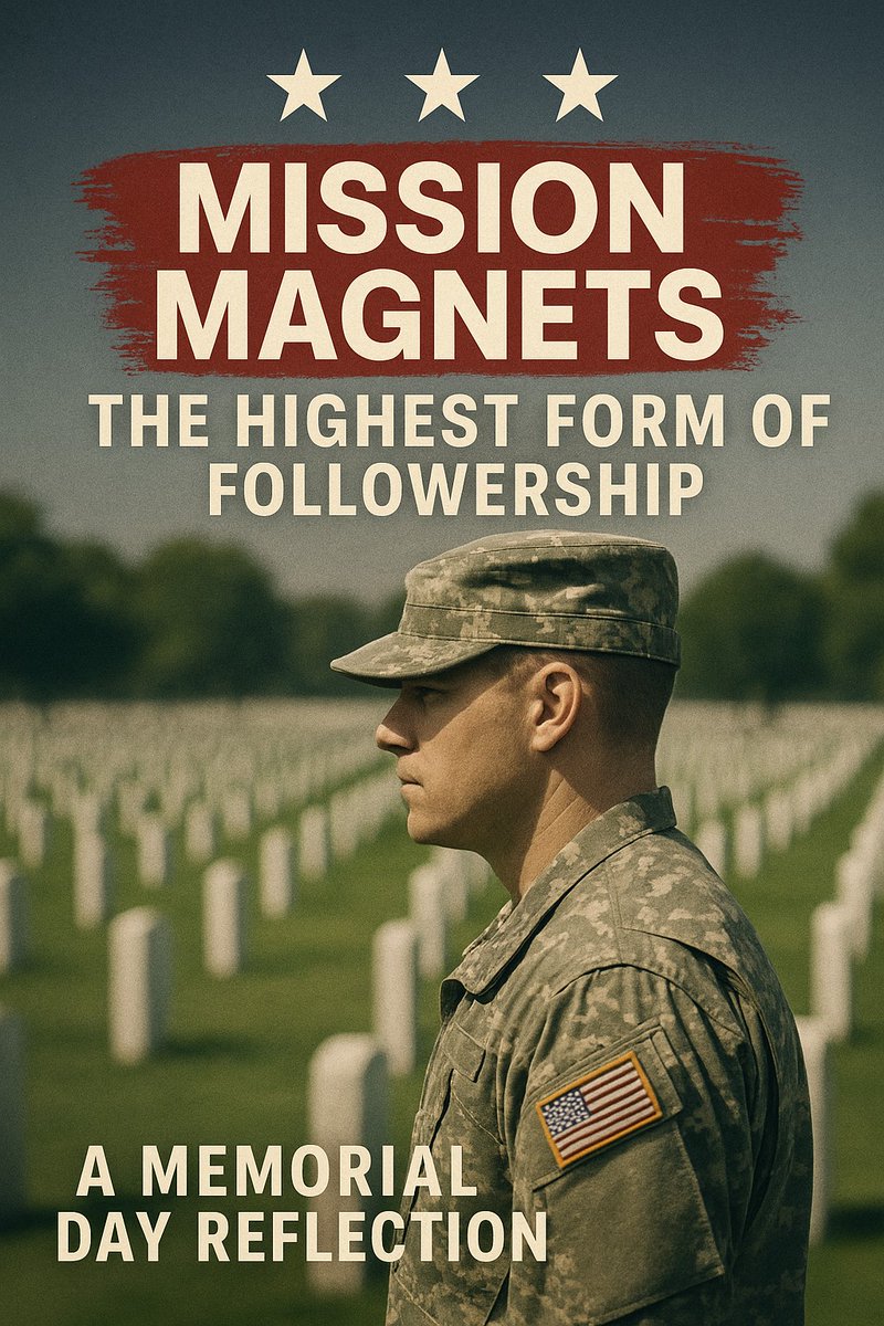 TraceyCJones's tweet photo. The highest form of followership?
Those who gave it all.
This #MemorialDay, we honor the Mission Magnets—selfless followers drawn to a cause greater than themselves. @tremendousbooks
🫡 Read & remember: https://t.co/HL4MuetXES
#Leadership #Service #Followership #HonorThem https://t.co/OOR4ES2aYR