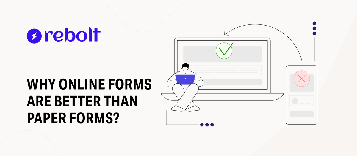 📦Paper is for packaging, 🚫not processing data.
See why online forms are the smarter, faster, greener choice. 🌱
👉 rebolt.app/blog/online-fo…

#FormBuilder #GoPaperless #HRtools #ReboltForms #BusinessTips #OnlineForms #SmallBusinessTools #ReboltApp