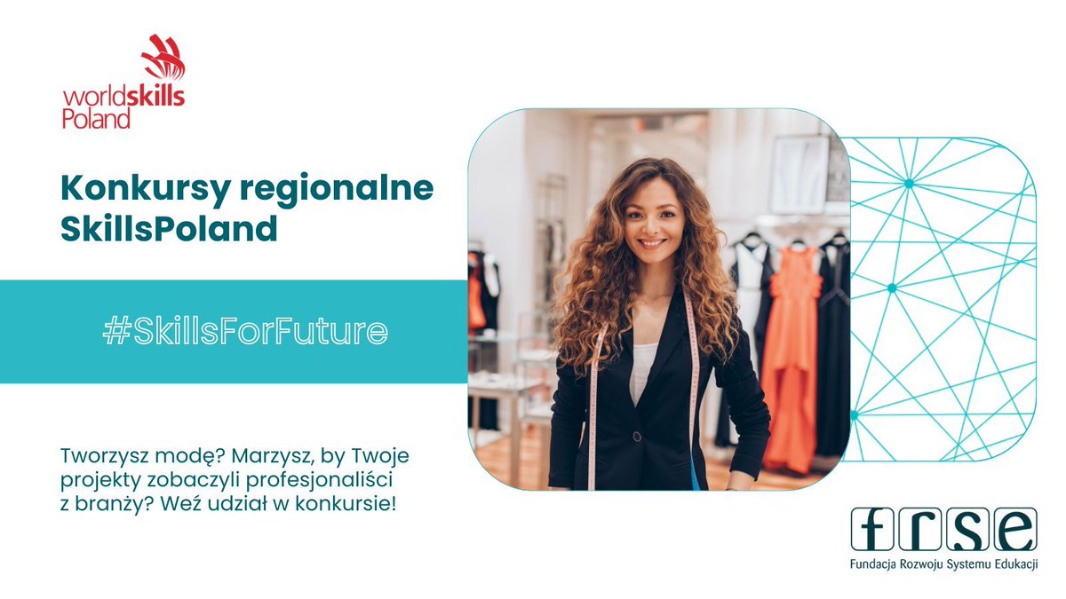🎨👗 Tworzysz modę?  Czas, by Twój talent zabłysnął! 💥
Dołącz do konkurencji Fashion Design and Technology podczas regionalnego konkursu SkillsPoland 2025, który odbędzie się 10-11 czerwca 2025 r. w Sosnowcu!

🔗 Rejestracja: tiny.pl/n1-y31vn