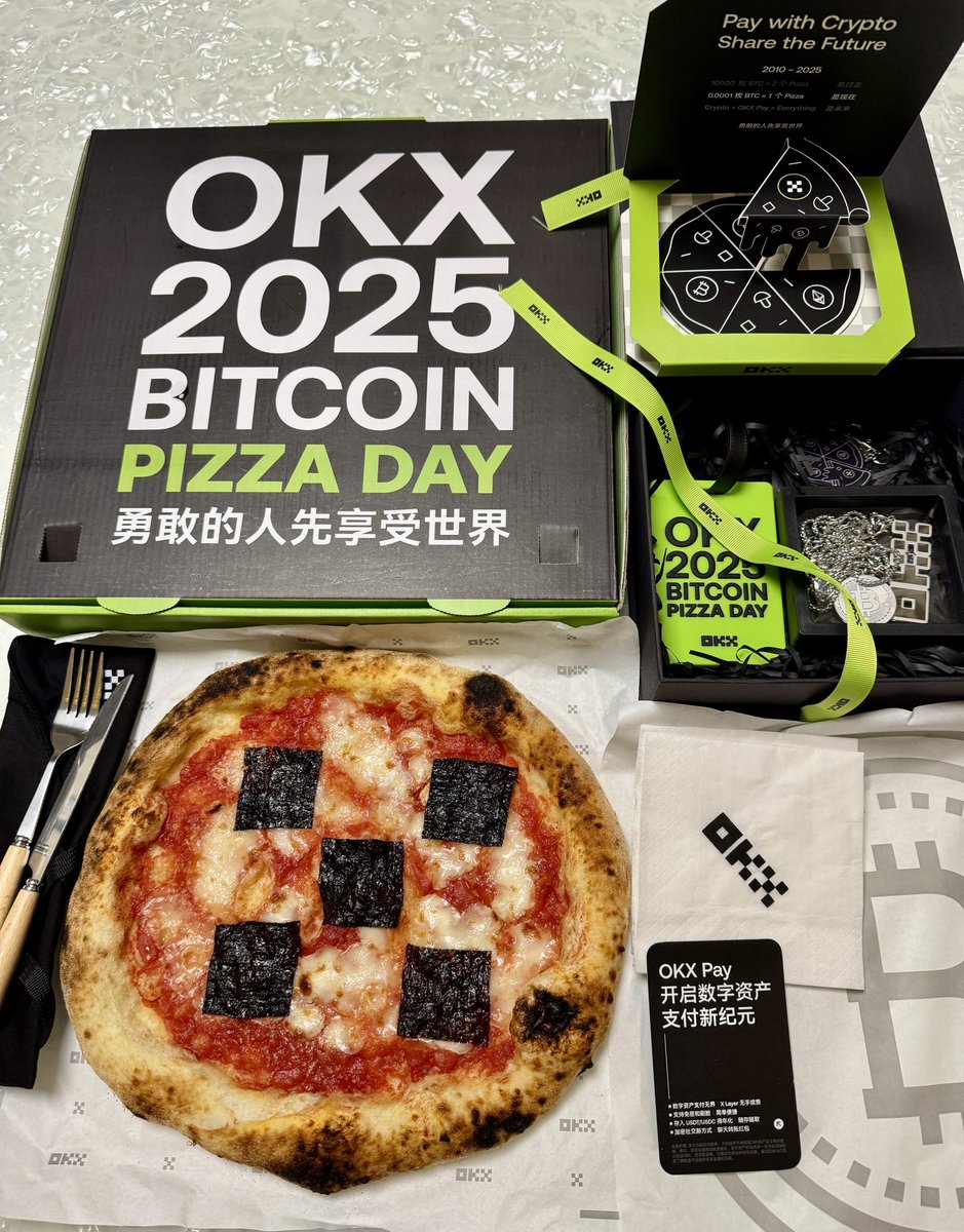 sunlight7899's tweet photo. 🎁感谢OKX精心准备的礼物！@okxchinese 
@OKXWallet_CN 

🪙比特币披萨节与历史新高同时到来

Web3交易认准OKX：

https://t.co/HFXaePSh7L

20000枚BTC换两张披萨的故事永载史册！
致敬那第一笔真实交易，也致敬所有持币人：HODL &amp; Eat 🍕🚀

#BTC #OKXPizzaDay #OKX https://t.co/PXHwGrfgIK