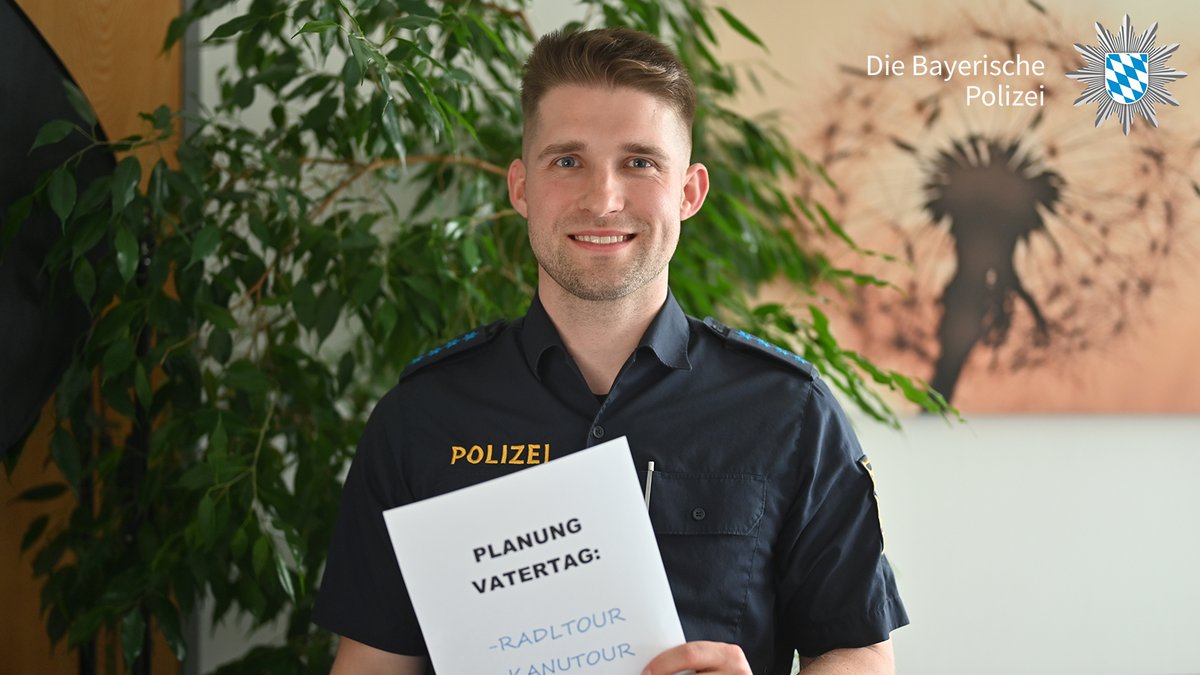 Radltour, Kanutour, Grillen, Lagerfeuer – klingt nach einem guten Vatertagsprogramm, oder?
Doch Dennis tauscht heute, wie viele andere, Freizeit gegen Einsatz.
Für eure Sicherheit im Dienst.

Wir wünschen allen Vätern einen schönen und sicheren Vatertag!