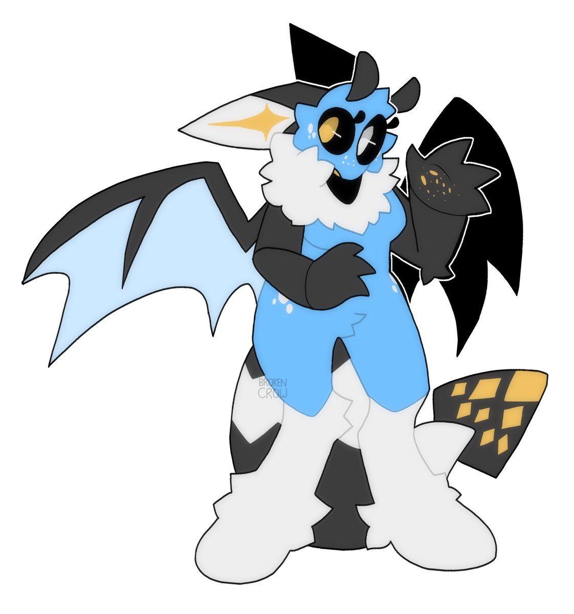 brokencroww's tweet image. Commission for @ivycomb - absolutely LOVE your bee! Thank you again! #bugoc #beeoc #originalcharacter #smallartist #brokencroww