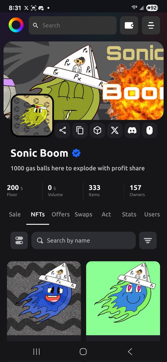 byronstyles978's tweet image. Looks like the #SonicBoom collection is live on Paintswap.io... love the $DUMB hats! 
Mint details should be coming real soon! 

WL'd NFT communities:
@derpedewdz
@Goggles.exe 
#SonicOGs (9mm)
@memetoona bros
@RazorsNFT
@speediosonic
$STONER 
#RTC
