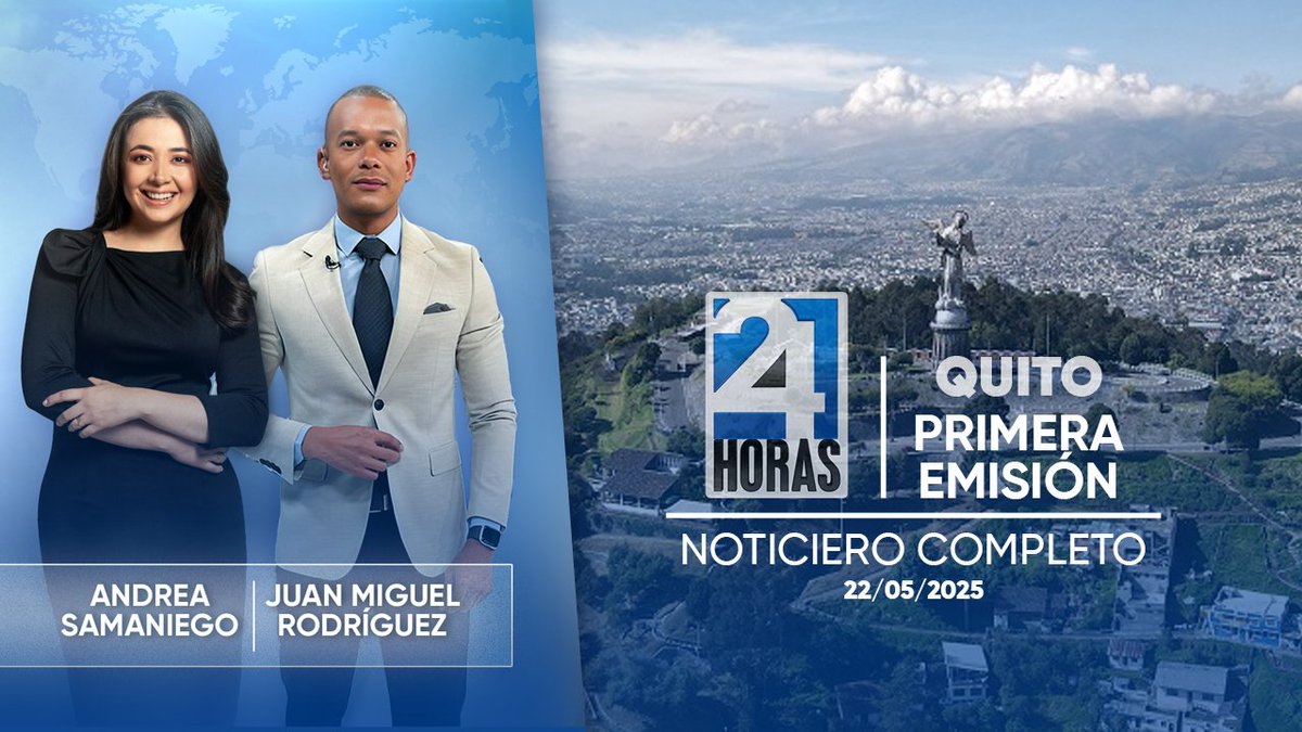 Revise las noticias más destacadas de #Quito en la primera emisión del noticiero #24Horas de este martes 20 de mayo del 2025 ow.ly/t3XX50VX1aQ