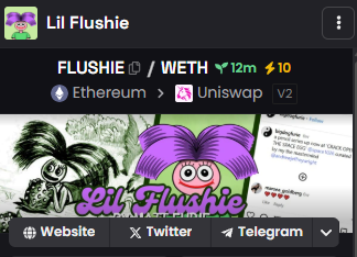 lil_flushie's tweet photo. $FLUSHIE LIVE ON UNISWAP 

TOP 1 TRENDING SOON!!!!

#MATTFURIE #FLUSHIE #ETH https://t.co/l2ub9RMp5o