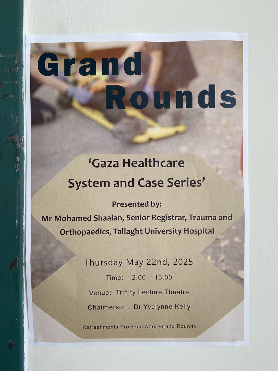 An extraordinary presentation from colleague, Mr Mohamed Shaalan on his work in hospitals in Gaza as a trauma orthopaedic surgeon! 👏🇵🇸