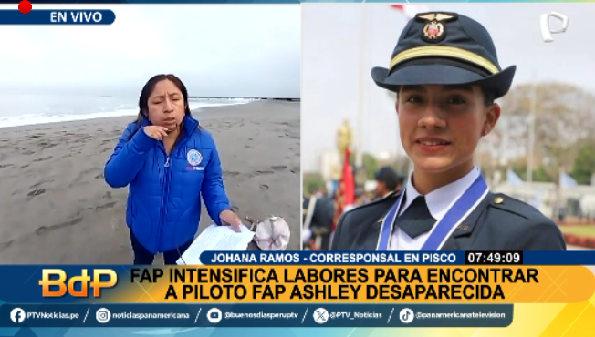 PTV_Noticias's tweet photo. BDP EnVivo | PILOTO FAP SIGUE DESAPARECIDA. Piden ayuda para encontrar a Ashley, luego que su avión desapareciera en Pisco.
Míranos EN VIVO ►https://t.co/gj7lGwGLNU
#PanamericanaTelevisión @PoliciaPeru https://t.co/zNGMmagjDU