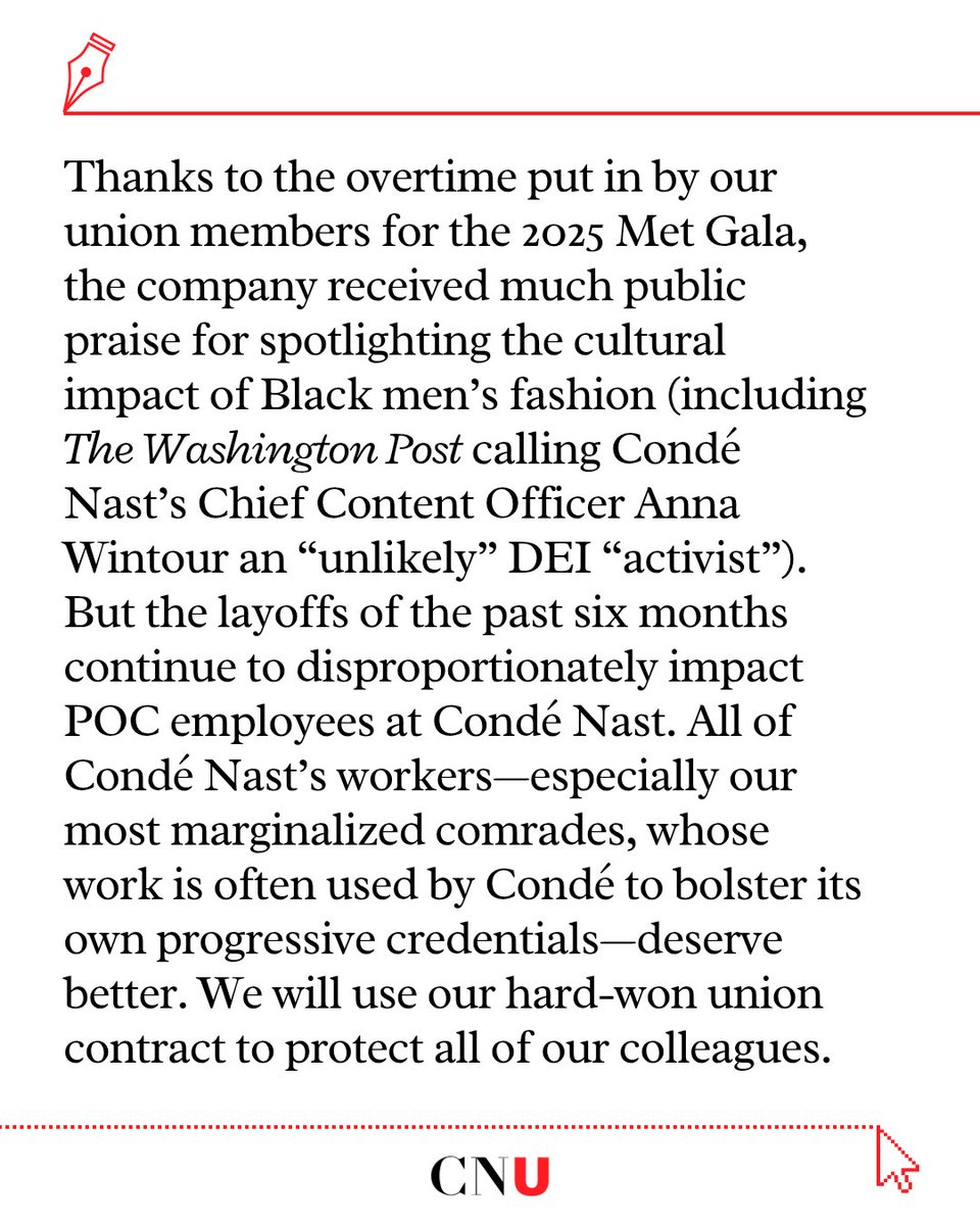condeunion's tweet image. Nothing says "we know what we're doing" like three rounds of layoffs in six months, right @CondeNast ?