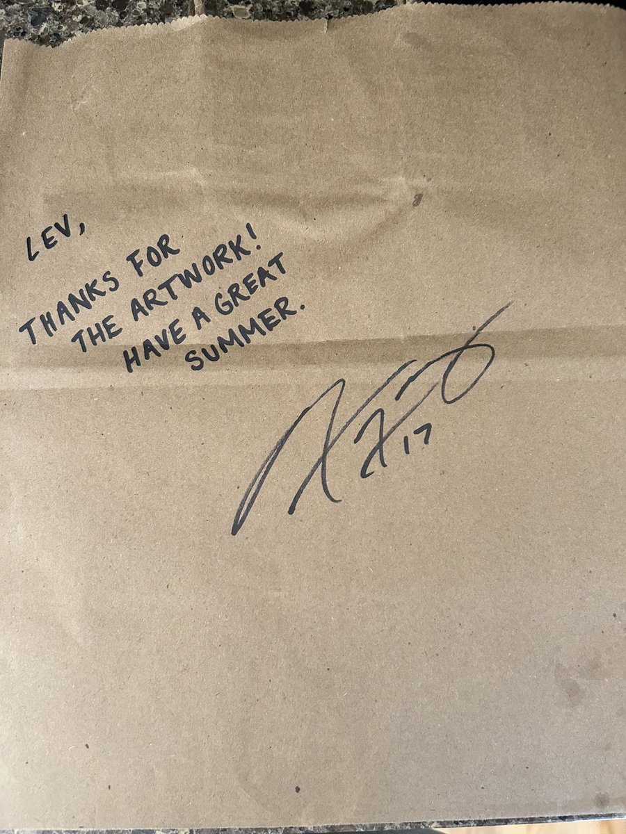Schnitzy48's tweet photo. Nice #NHLJets story: Lowry lives nearby &amp; my 4-yr-old wrote him a thank-you note for the season and drew him a picture. We dropped it in his mailbox and two days later, he delivered a signed bobble head and note for my son. What a guy! #GoJetsGo https://t.co/vGd3JDyUng