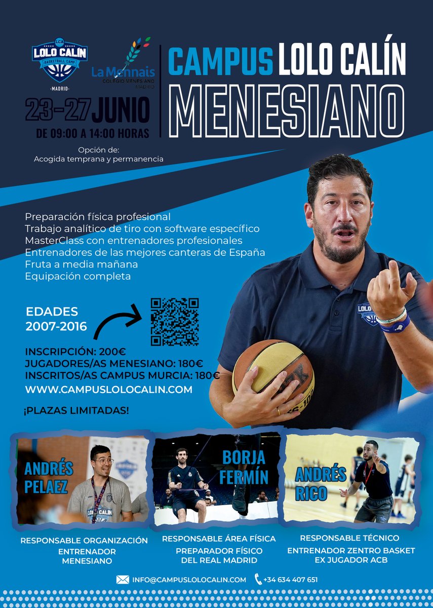 campuslolocalin's tweet photo. Después de la gran acogida que tuvo la primera edición, este verano repetiremos experiencias en el Campus Lolo Calín Menesiano Madrid. ¿𝐓𝐞 𝐥𝐨 𝐯𝐚𝐬 𝐚 𝐩𝐞𝐫𝐝𝐞𝐫? Inscripciones abiertas en https://t.co/b46lW0GFrI 😉
#campuslolocalin #menesianomadrid @Lolocalin https://t.co/s3bGiOcPf1