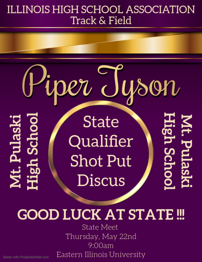 Good Luck at State Piper!!
