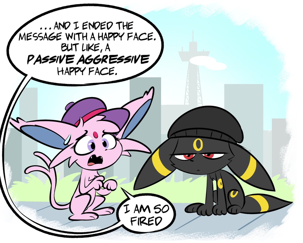 these goobers have been living in my head rent free for a while. But not actually, rent in Goldenrod is through the roof.

#eeveelution #espeon #umbreon #pokemon #pokemonfanart #digitalart