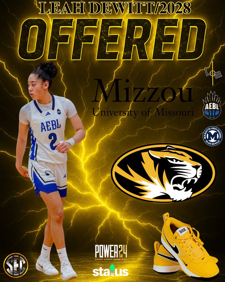 After a great conversation with <a href="/KellieHarper/">Kellie Harper</a> and the staff, I am very grateful and blessed to receive an offer from the University of Missouri💛🖤!! <a href="/aeblgirlz/">AEBL</a> <a href="/MariettaGBB/">Marietta HS Girls Basketball (Ga)</a> <a href="/HoopCoachDeWitt/">Coach DeWitt</a> <a href="/rdewitt33/">Renee DeWitt</a> <a href="/NSTAPES5/">Nick Stapleton</a> <a href="/pitts_academy/">COACH PITTS</a>