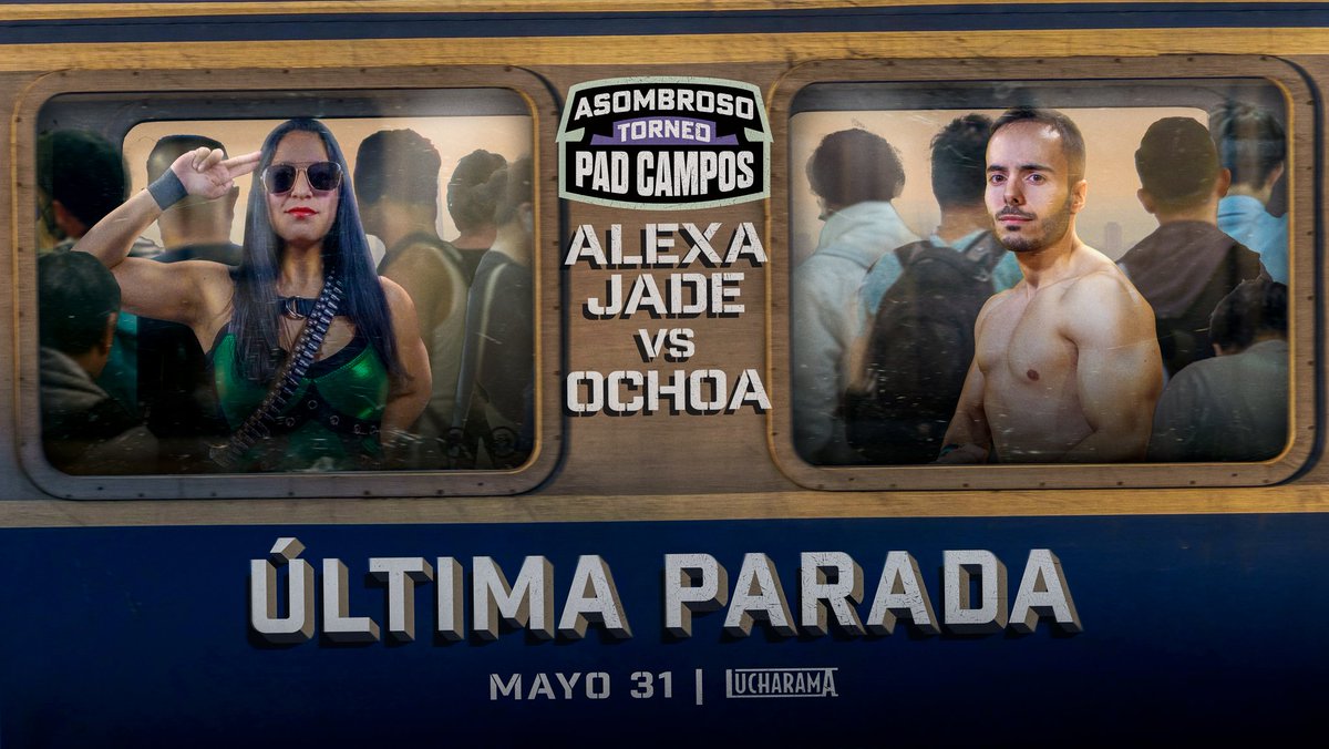 🚨 ¡𝗔𝗡𝗨𝗡𝗖𝗜𝗢! 🚨

¡Ochoa y Alexa Jade se enfrentarán en Última Parada en la final del ATPC! 👊

¿Quién de los dos conseguirá enfrentarse al Campeón de Level One en Total Rumble 2025? 🤔

🤚🏻 𝗨𝗹𝘁𝗶𝗺𝗮 𝗣𝗮𝗿𝗮𝗱𝗮
🗓️ 31/MAY - 18:00 H
📍 Gimnasio Lucharama (C/Gaviota, 40)