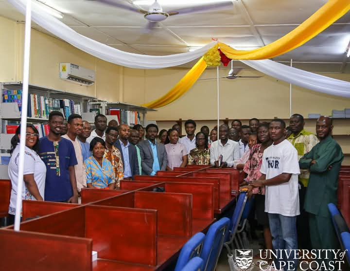 University of Cape Coast (UCC) (@uccgh_official) on Twitter photo The Faculty of Science and Technology Education at the College of Education Studies has refurbished its library. 
Visit:
ucc.edu.gh/news/faculty-s… 
Pictures copyright The Faculty of Science and Technology Education at the College of Education Studies has refurbished its library. 
Visit:
ucc.edu.gh/news/faculty-s… 
Pictures copyright