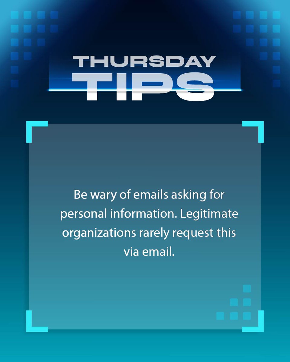 ARCYBER's tweet image. Be smart and be aware of potential scams! 

#ThursdayTips