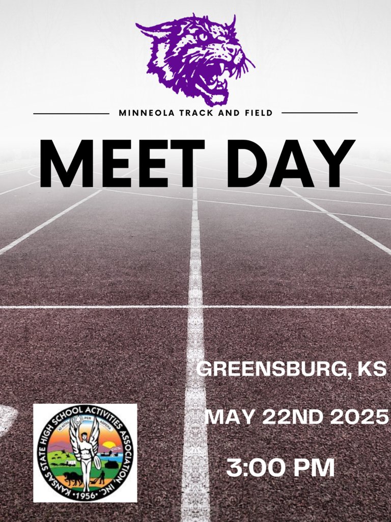 Good to our High School Track team as they compete at Regionals! Meet starts at 3:00pm in Greensburg, KS. GO Cats!