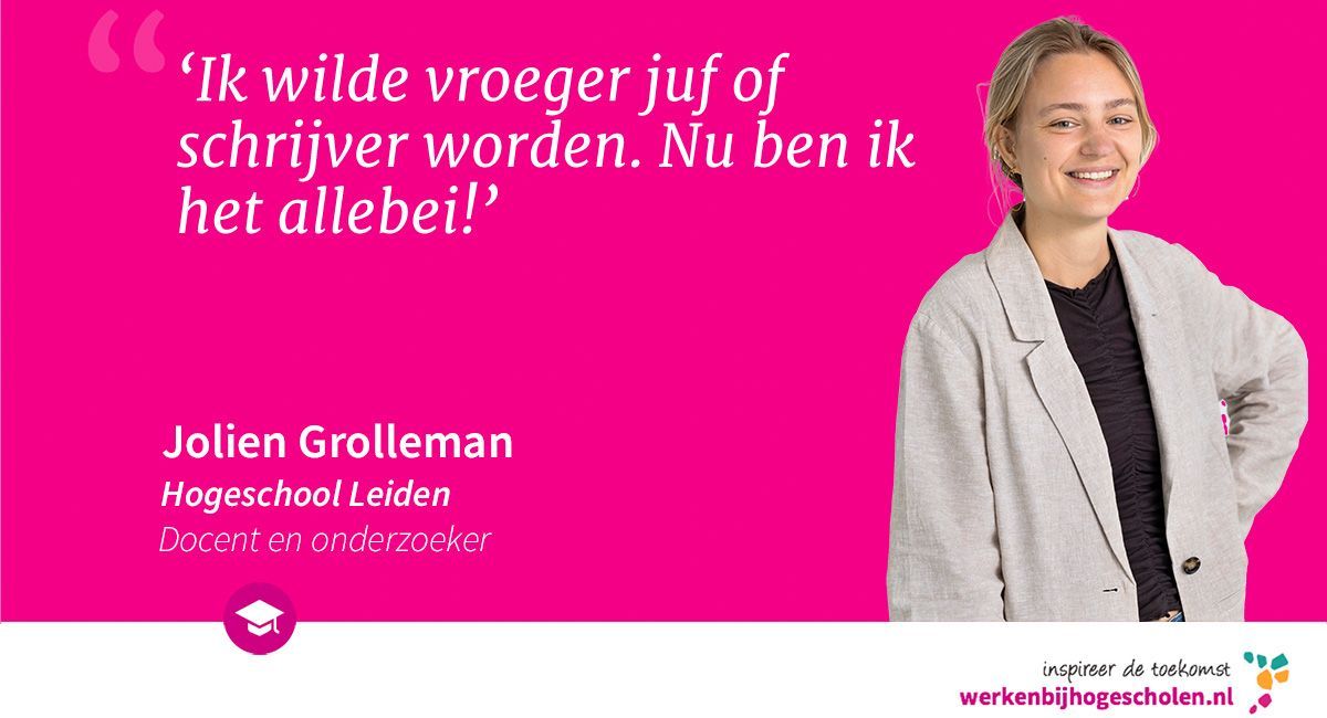 Werkenbijhogescholen (@hbobanen) on Twitter photo Verhaal uit de hbo-praktijk; ‘Onderzoek en lesgeven, voor mij de perfecte combi’
‘Ik wilde vroeger juf of schrijver worden. Nu ben ik het allebei!’ Ze combineert twee dagen per week onderzoek met twee dagen per week onderwijs <a href="/HSLeidenNL/">Hogeschool Leiden</a>. Lees meer: buff.ly/YOHMgPZ Verhaal uit de hbo-praktijk; ‘Onderzoek en lesgeven, voor mij de perfecte combi’
‘Ik wilde vroeger juf of schrijver worden. Nu ben ik het allebei!’ Ze combineert twee dagen per week onderzoek met twee dagen per week onderwijs <a href="/HSLeidenNL/">Hogeschool Leiden</a>. Lees meer: buff.ly/YOHMgPZ