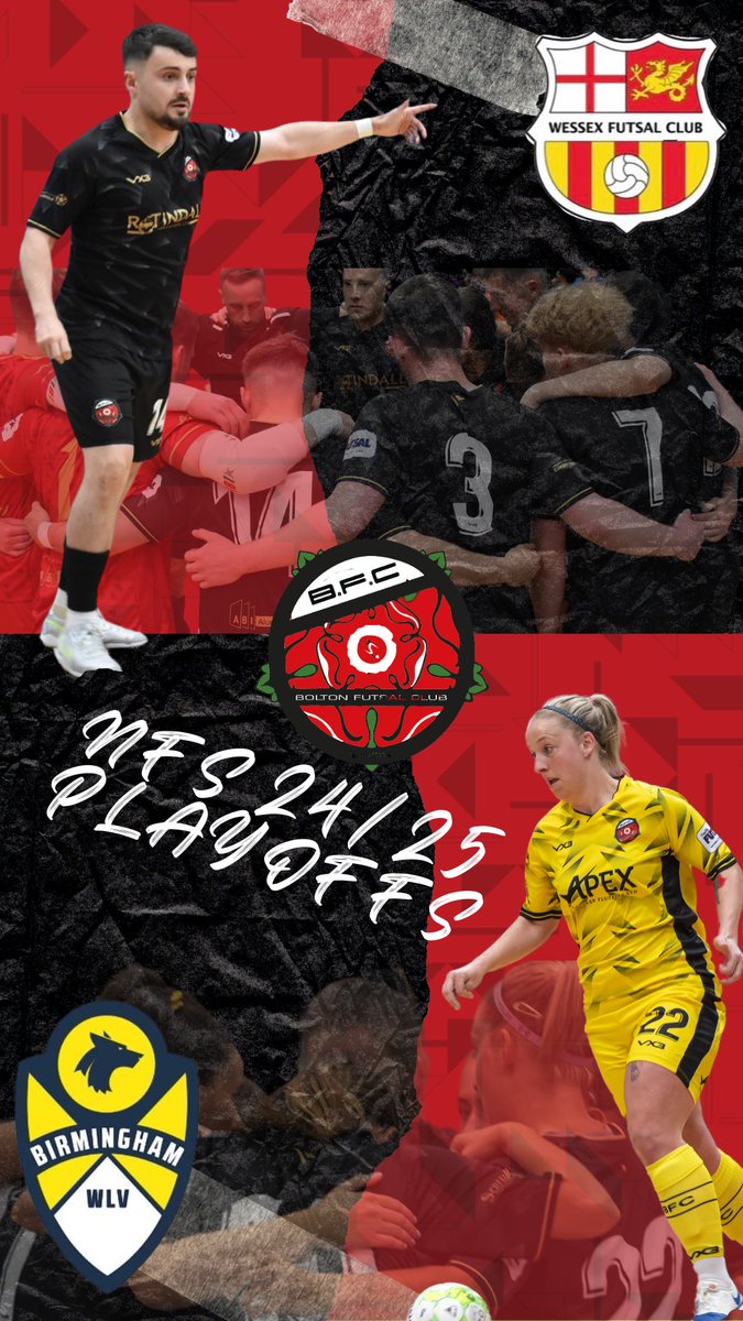 Our Ladies have the 2nd leg of the Play Offs Saturday 
Join us this weekend live
🆚️ Birmingham 
🏟 Ordsall Leisure 
📍M5 3DJ 
Sat 24th May
⏰️ 1.20pm ko 
🎟 Entry FOC for all BFC members.
🏆Come Show your Support 🎉