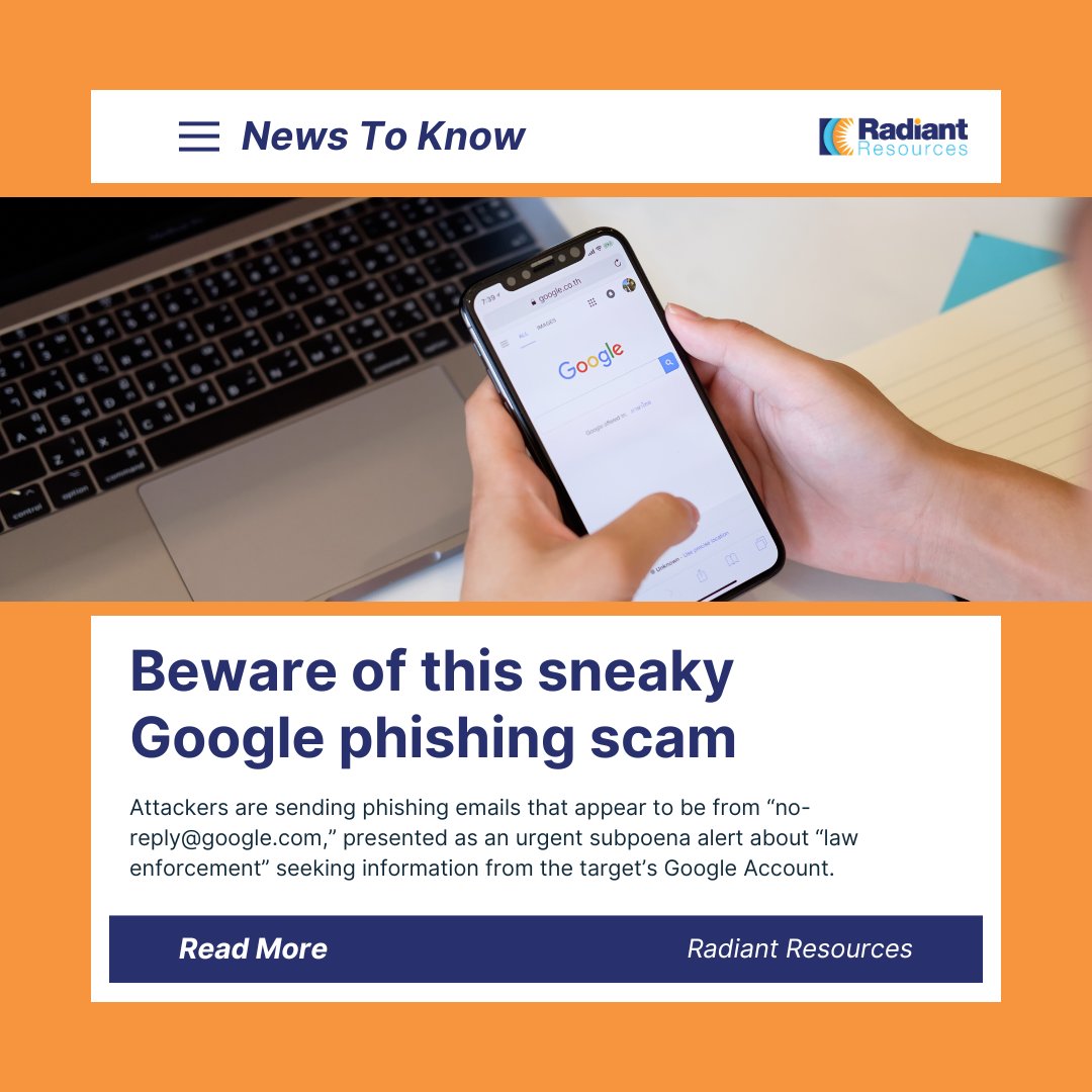 RadiantResourc1's tweet image. 📧 Think that “no-reply” email from Google is safe? Think again. 🔗 Read more: loom.ly/4F7S2mg

#EmailSecurity #PhishingScam #CyberAwareness #DKIM #NoReplyEmails #ITSecurity #RadiantResources #ExpertsInIT