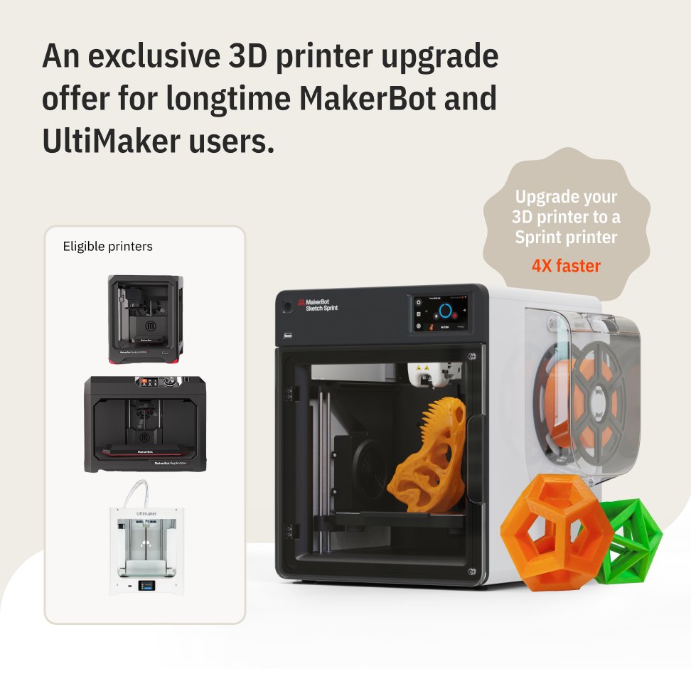 iDESIGN Solutions - iDESIGN 365 (@idesignsol) on Twitter photo ATTN Teachers! Upgrade your old #MakerBot or #UltiMaker printer and get a massive discount on the Sketch Sprint #3DPrinting #STEM #TechEd. DM <a href="/iDESIGNsol/">iDESIGN Solutions - iDESIGN 365</a> for details. Claim your discount here: learn.makerbot.com/LegacyPromoQuo… ATTN Teachers! Upgrade your old #MakerBot or #UltiMaker printer and get a massive discount on the Sketch Sprint #3DPrinting #STEM #TechEd. DM <a href="/iDESIGNsol/">iDESIGN Solutions - iDESIGN 365</a> for details. Claim your discount here: learn.makerbot.com/LegacyPromoQuo…