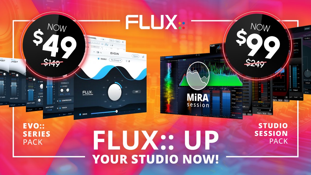 FLUX:: Up Your Studio Now!

EVO:: Series Pack - $49 / 45€
➡️ bit.ly/3YZbHeO
Studio Session Pack - $99 / 89€
➡️ bit.ly/4ko4u02
(All prices excl. VAT)

From Thursday, May 22nd to Monday, June 30th