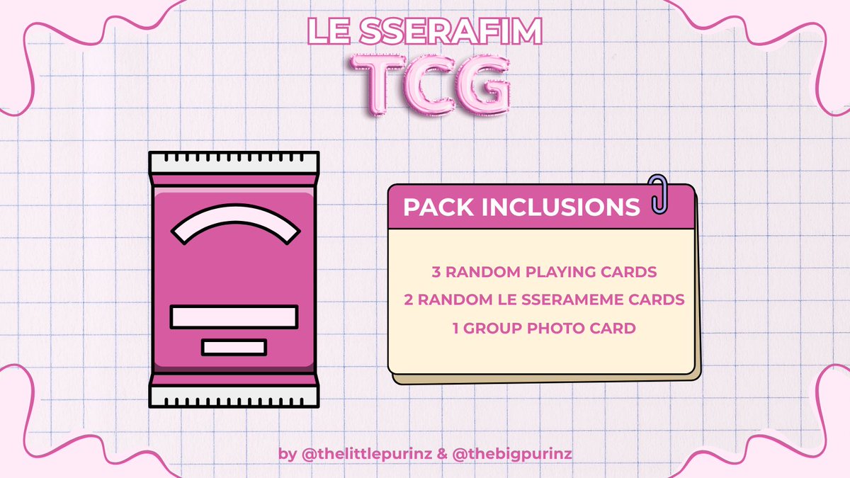 thelittlepurinz's tweet image. ✨ LSF IN MANILA FREEBIES ✨

Hi, FEARNOTs!

Do you like the excitement of opening blind packs? Get 1 FREE LE SSERAFIM Trading Card Game pack for #EASY_CRAZY_HOT_IN_MANILA!

- RT &amp;amp; like this tweet
- Follow me &amp;amp; @thebigpurinz for updates (optional)

#LE_SSERAFIM @le_sserafim