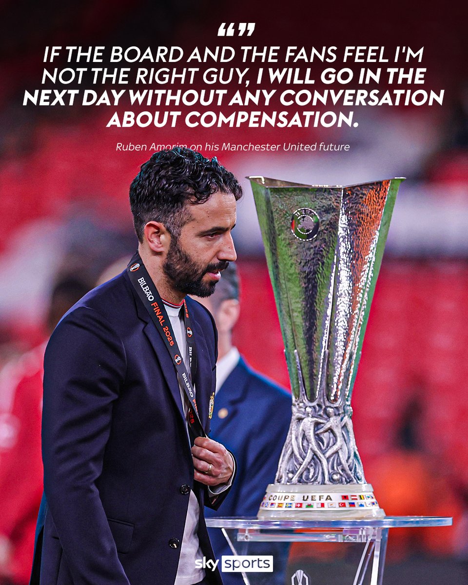 Ruben Amorim says he will leave Manchester United tomorrow if the club's board and fans no longer want him 👀