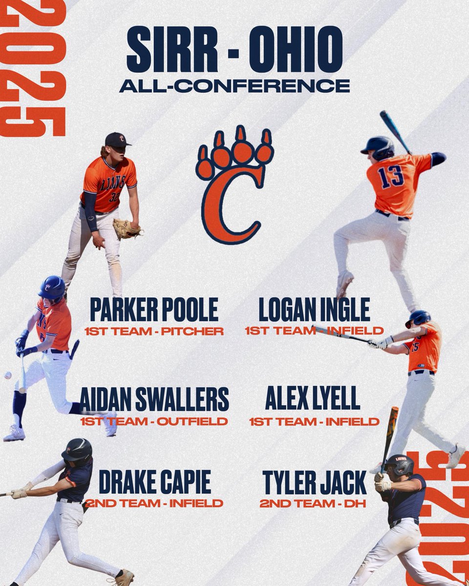 CHS_Lion_Ath's tweet image. Congratulations to Carterville Baseball’s All-Conference players
