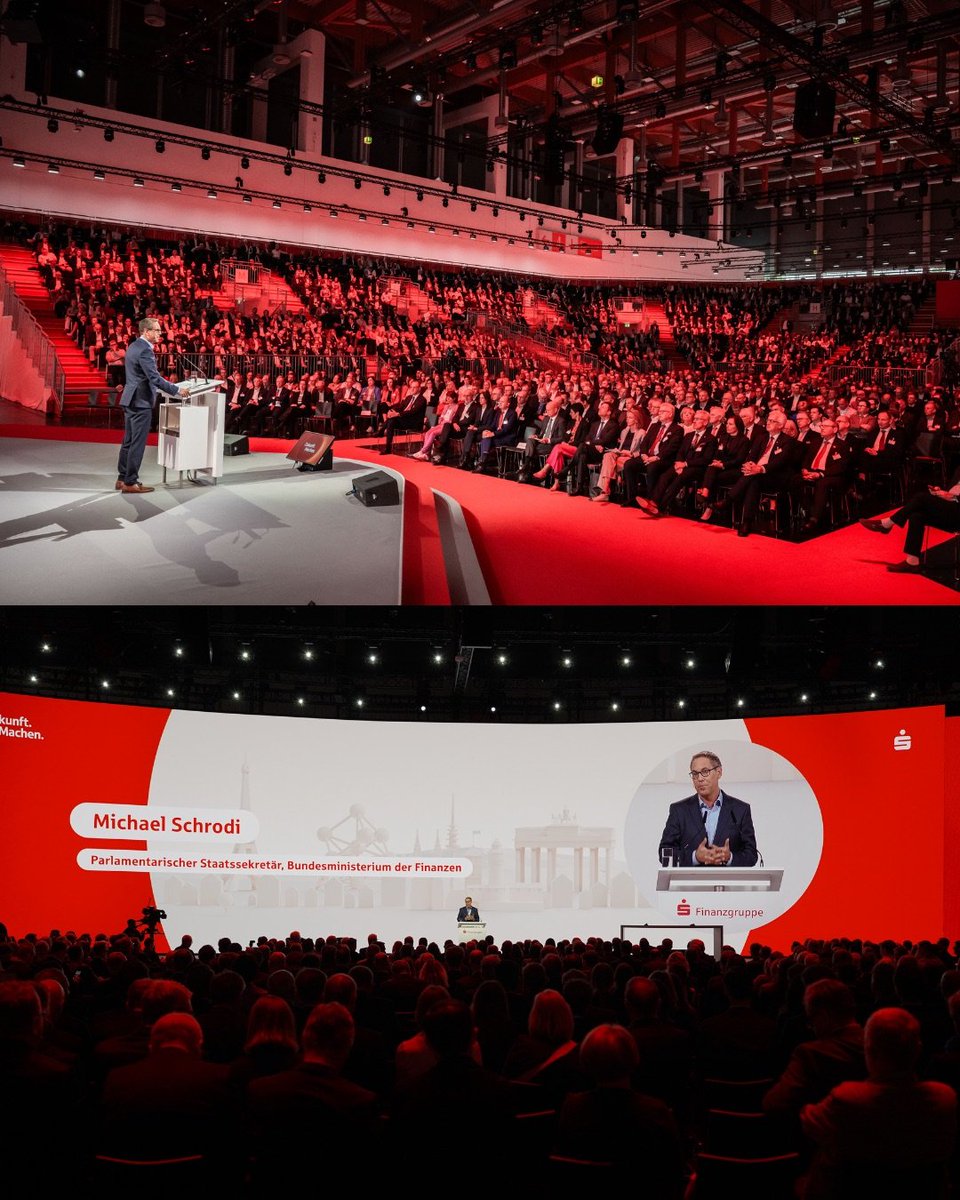 Michael Schrodi (@mischrodi) on Twitter photo Am heutigen Donnerstag durfte ich Finanzminister <a href="/larsklingbeil/">Lars Klingbeil 🇪🇺</a> als parlamentarischer Staatssekretär beim Deutschen Sparkassentag in Nürnberg vertreten.
Das Drei-Säulen-Modell wie auch die Institutssicherungssysteme haben sich bewährt, wir wollen beides stärken. Am heutigen Donnerstag durfte ich Finanzminister <a href="/larsklingbeil/">Lars Klingbeil 🇪🇺</a> als parlamentarischer Staatssekretär beim Deutschen Sparkassentag in Nürnberg vertreten.
Das Drei-Säulen-Modell wie auch die Institutssicherungssysteme haben sich bewährt, wir wollen beides stärken.