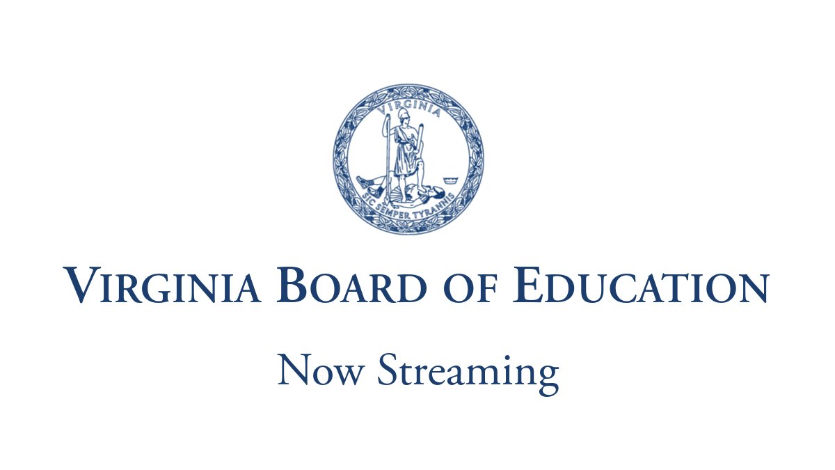 The Virginia Board of Education meeting is streaming live.

Watch here: ow.ly/Rryc50SJF3i