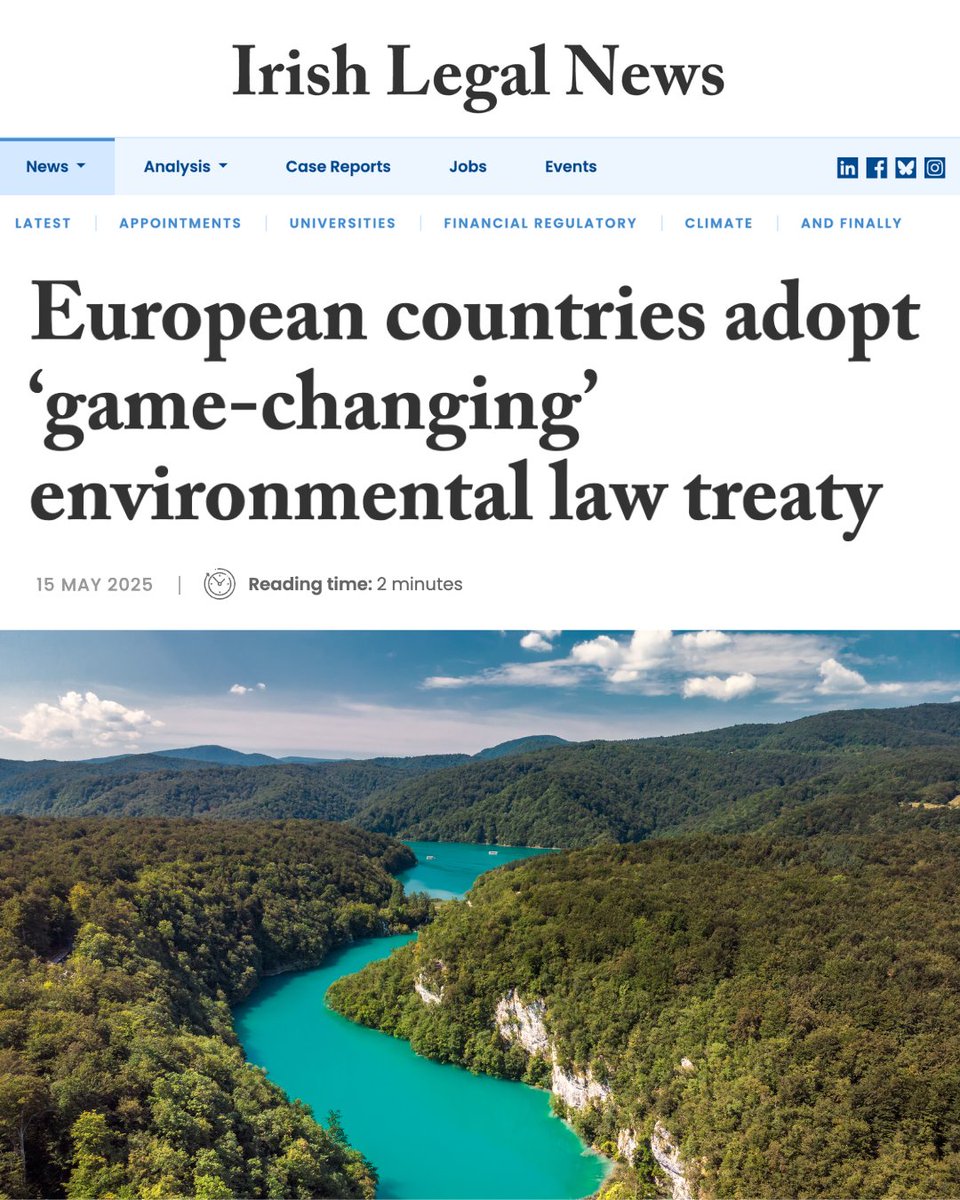 Stop Ecocide International (@ecocidelaw) on Twitter photo “The new Convention is the first international legally-binding instrument to address environmental crime"
<a href="/IrishLegalNews/">Irish Legal News</a> reports on the new Council of Europe treaty.
Full story🔗 irishlegal.com/articles/europ…
#StopEcocide “The new Convention is the first international legally-binding instrument to address environmental crime"
<a href="/IrishLegalNews/">Irish Legal News</a> reports on the new Council of Europe treaty.
Full story🔗 irishlegal.com/articles/europ…
#StopEcocide